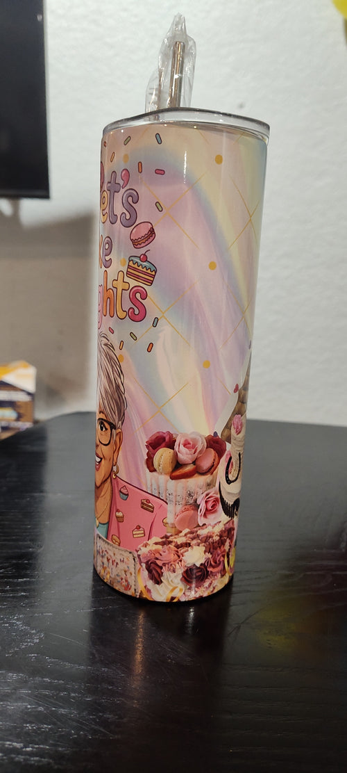 Pastry Theme Personalized or Cartooned 20 oz Tumbler with Name