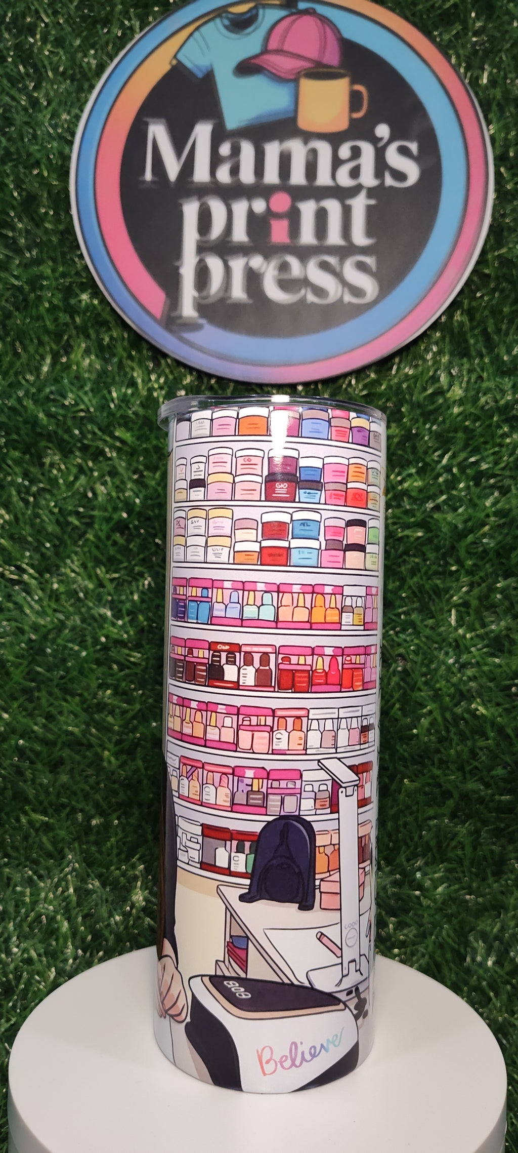 Personalized Tumbler Favorite Nail Stylist Your Picture on a Tumbler Cartooned