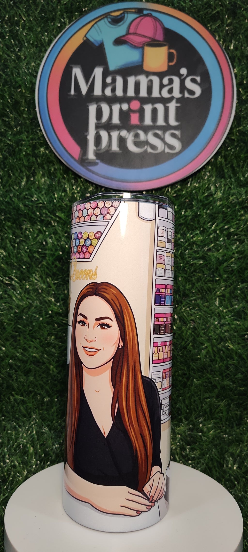 Personalized Tumbler Favorite Nail Stylist Your Picture on a Tumbler Cartooned