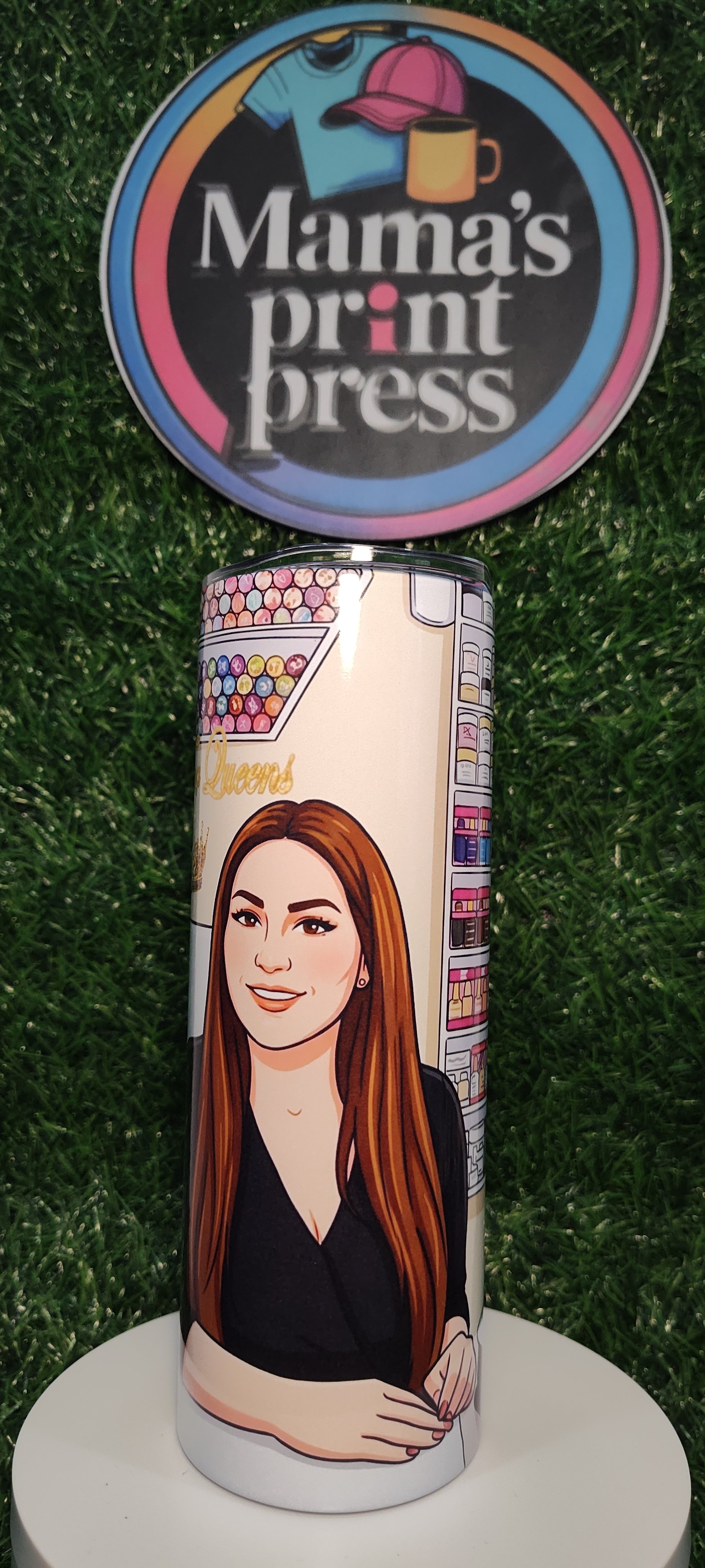 Personalized Tumbler Favorite Nail Stylist Your Picture on a Tumbler Cartooned