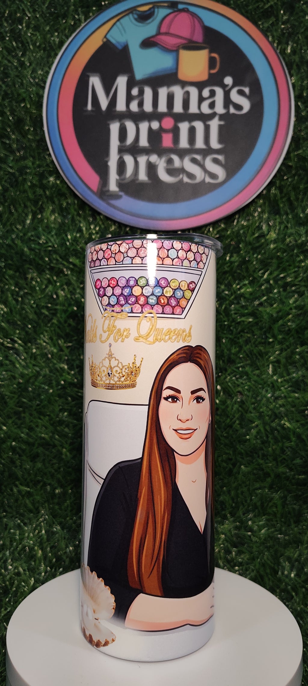 Personalized Tumbler Favorite Nail Stylist Your Picture on a Tumbler Cartooned