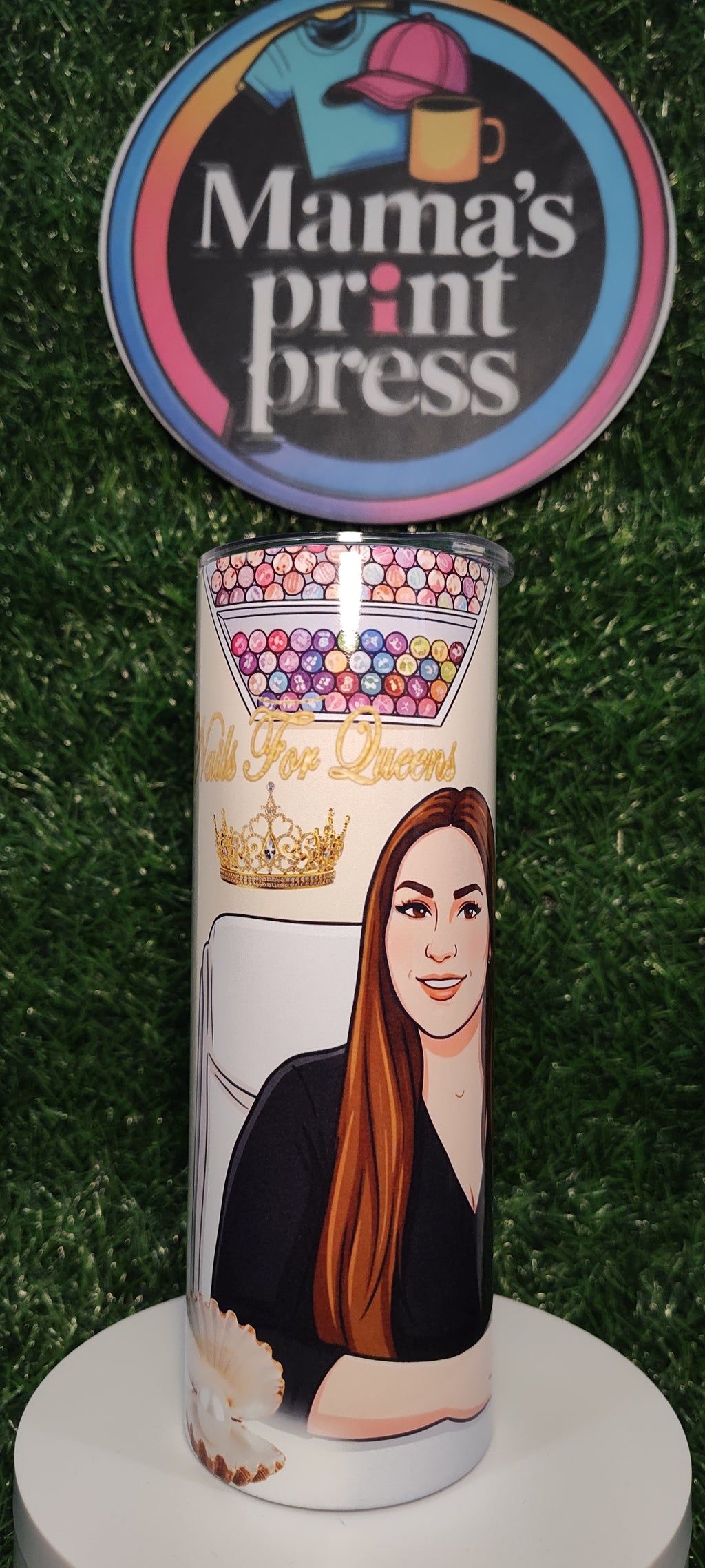 Personalized Tumbler Favorite Nail Stylist Your Picture on a Tumbler Cartooned