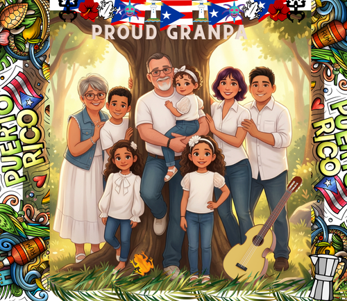 Dad Granpa Grandpa Grandfather Theme Family Personalized Cartooned Skinny Tumbler